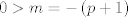 TEX: $0>m=-\left( p+1 \right)$