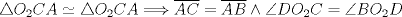 TEX: $\triangle O_2CA \simeq \triangle O_2CA \Longrightarrow \overline {AC}=\overline {AB} \wedge \angle DO_2C=\angle BO_2D$