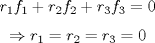 TEX: <br />$$ r_1 f_1 + r_2 f_2 + r_3 f_3 = 0 $$<br />$$ \Rightarrow r_1  = r_2 = r_3 = 0 $$<br />