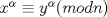 TEX: $x^{\alpha}\equiv y^{\alpha}(modn)$