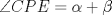 TEX: $\angle CPE=\alpha+\beta$