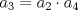 TEX: $a_{3}=a_{2}\cdot a_{4}$