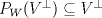 TEX: $P_W (V^\perp)\subseteq V^\perp$