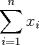 TEX: $\displaystyle \sum_{i=1}^{n} x_i$