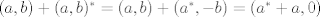 TEX: $(a,b) + (a,b)^* = (a,b) + (a^*,-b) = (a^*+a,0)$