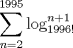 TEX: \[<br />\sum\limits_{n = 2}^{1995} {\log _{1996!}^{n + 1} } <br />\]