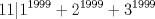 TEX: $\displaystyle 11|1^{1999}+2^{1999}+3^{1999}$ 