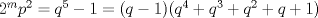 TEX: $2^mp^2=q^5-1=(q-1)(q^4+q^3+q^2+q+1)$