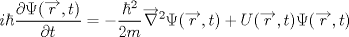 TEX: $$i\hbar\dfrac{\partial \Psi(\overrightarrow{r},t)}{\partial t}=-\dfrac{\hbar^2}{2m}\overrightarrow{\nabla}^2\Psi(\overrightarrow{r},t)+U(\overrightarrow{r},t)\Psi(\overrightarrow{r},t)$$