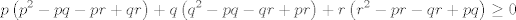 TEX: $$p\left( p^{2}-pq-pr+qr \right)+q\left( q^{2}-pq-qr+pr \right)+r\left( r^{2}-pr-qr+pq \right)\ge 0$$