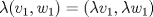 TEX: $\lambda (v_1,w_1)=(\lambda v_1, \lambda w_1)$