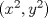 TEX: \( (x^2, y^2) \)