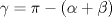 TEX: $\gamma=\pi-(\alpha+\beta)$