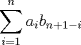 TEX: \[\sum\limits_{i=1}^{n}{{{a}_{i}}{{b}_{n+1-i}}}\]