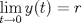 TEX: $\displaystyle\lim_{t\rightarrow 0}y(t)=r$