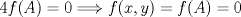 TEX: $4f(A)=0\Longrightarrow f(x,y)=f(A)=0$