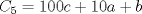 TEX: $C_5=100c+10a+b$