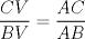 TEX: $\displaystyle\frac{CV}{BV}=\displaystyle\frac{AC}{AB}$