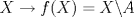 TEX: $X\to f(X)=X\backslash A$