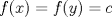 TEX: \( f(x)=f(y)=c \)