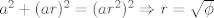 TEX: $a^2+(ar)^2 = (ar^2)^2 \Rightarrow r=\sqrt{\phi}$