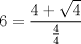 TEX: $$<br />{6 = \frac{{4 + \sqrt 4 }}<br />{{\frac{4}<br />{4}}}}<br />$$