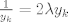 TEX: $\frac{1}{y_k}=2\lambda y_k$