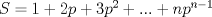 TEX: $S=1+2p+3p^2+...+np^{n-1}$