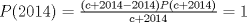 TEX: $P(2014)=\frac{(c+2014-2014)P(c+2014)}{c+2014}=1$