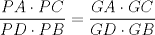 TEX: $\displaystyle \frac{PA\cdot PC}{PD\cdot PB}=\displaystyle \frac{GA\cdot GC}{GD\cdot GB}$