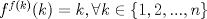 TEX: $f^{f(k)}(k)=k, \forall k\in \{ 1,2,...,n\}$