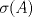 TEX: $\sigma(A)$