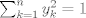 TEX: $\sum_{k=1}^n y_k^2=1$