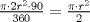 TEX: $\frac{\pi \cdot 2r^2 \cdot 90}{360}= \frac{\pi \cdot r^2}{2}$