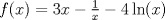 TEX: $f(x)=3x-\frac{1}{x}-4\ln (x)$