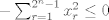 TEX: $- \sum_{r = 1}^{2^n-1} x_r^2 \leq 0$