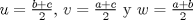 TEX: $u=\frac{b+c}{2}$, $v=\frac{a+c}{2}$ y $w=\frac{a+b}{2}$