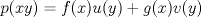 TEX: $p(xy)=f(x)u(y)+g(x)v(y)$