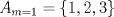 TEX: \[A_{m=1}=\left \{ 1,2,3 \right \}\]