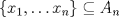 TEX: $\{x_1,\ldots x_n\}\subseteq A_n$