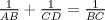 TEX: $\frac{1}{AB}+\frac{1}{CD}=\frac{1}{BC}$