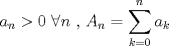 TEX:  $a_n>0$  $\forall n$ , $A_n = \displaystyle\sum_{k=0}^{n} a_k$