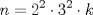 TEX: \noindent $\displaystyle n=2^2 \cdot 3^2 \cdot k$