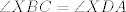 TEX: $\angle XBC = \angle XDA$