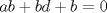 TEX: $ab+bd+b=0$