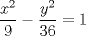 TEX: $$ \frac{x^2}{9/4}-\frac{y^2}{36} =1  $$