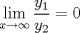 TEX: $\displaystyle\lim_{x \to \infty} \frac{y_1}{y_2}=0$