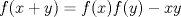 TEX: $f(x+y)=f(x)f(y)-xy$