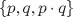 TEX:  $\{ p,q,p \cdot q \}$