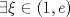 TEX: $\exists\xi\in (1,e)$